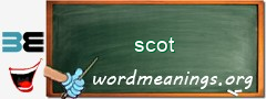 WordMeaning blackboard for scot